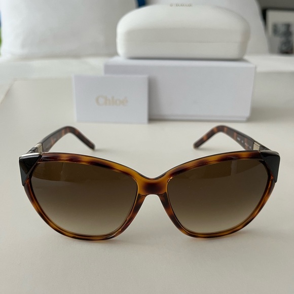 Chloe Cat Eye Sunglasses Tortoise Shell Color BRAND NEW - Picture 3 of 8